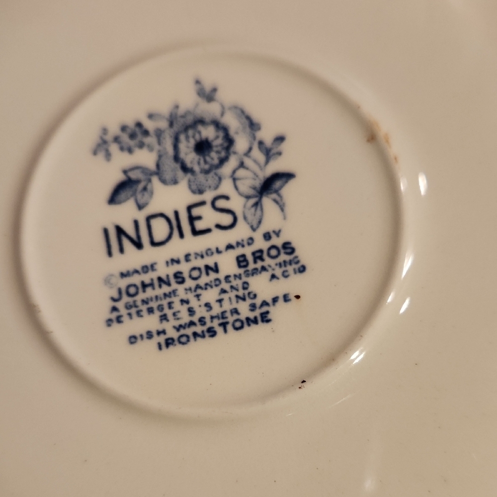 Johnson Brothers Indies Blue and White Floral Tea Cup Set - Picture 4 of 6